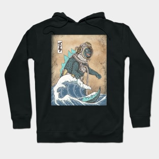 The Great Godzilla diver off Kanagawa Hoodie